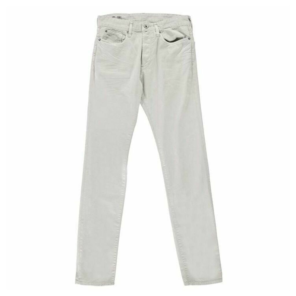 Raw 3301 Tapered Mens Jeans - whitebait