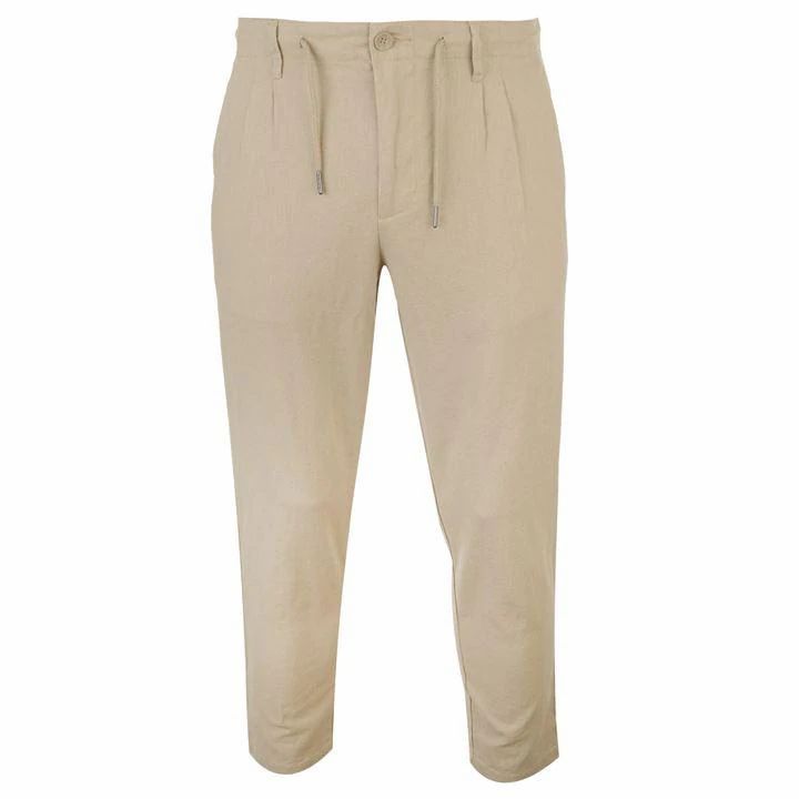 Stretch Linen Trousers - Crockery