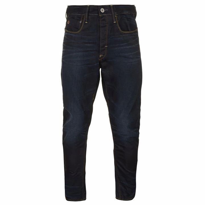 Raw Type C 3D Loose Tapered Mens Jeans - indigo aged