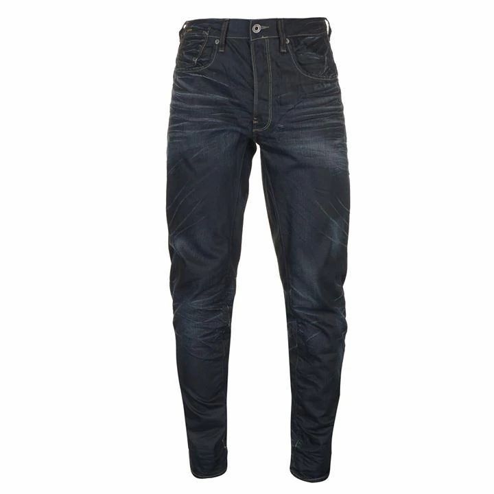 Articulated Crotch Tapered Jeans - dk aged