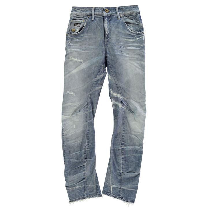 Arc 3D Tapered Jeans - lt vntge repair