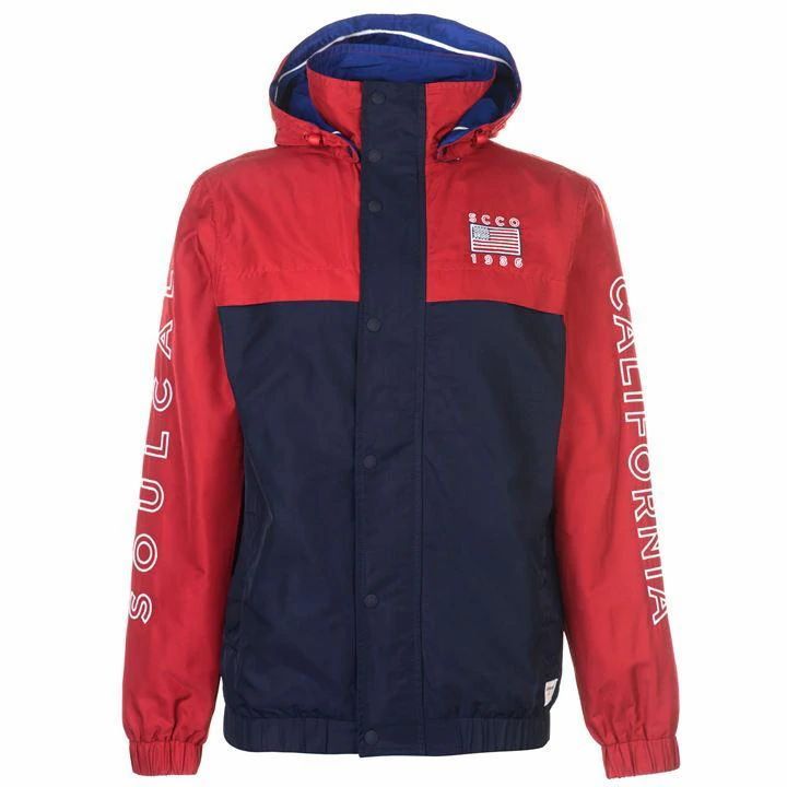 Cut and Sew Jacket - Navy/Red