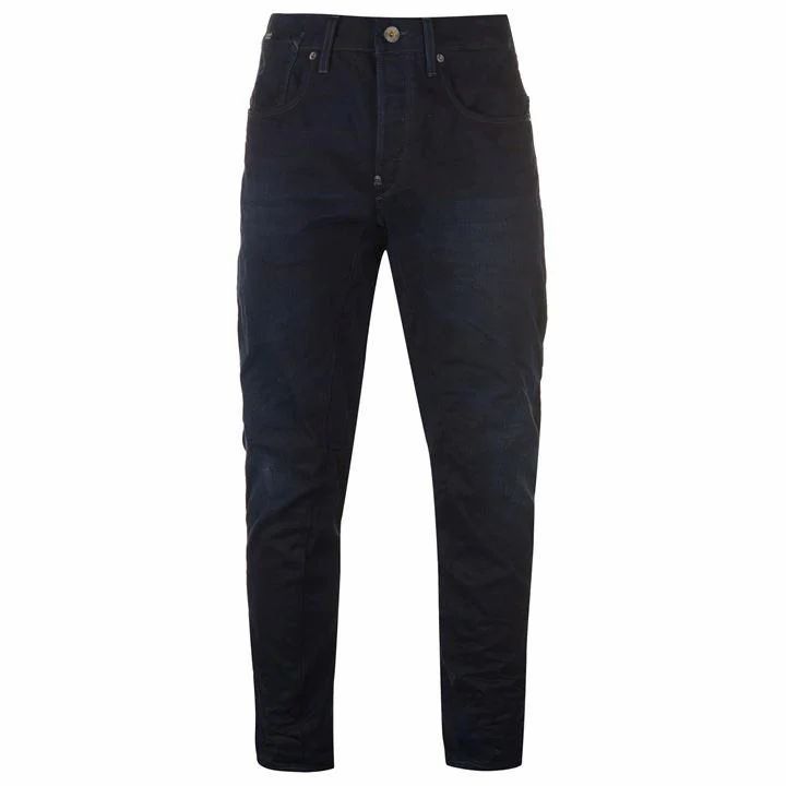 Raw A Crotch Tapered Men Jeans - 3D aged