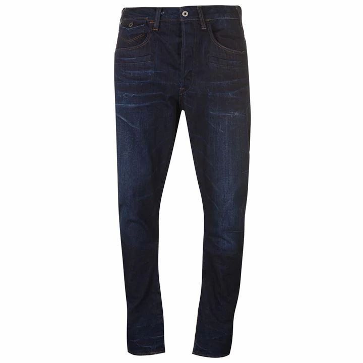 Raw 3D Tapered Fit Mens Jeans - dk aged