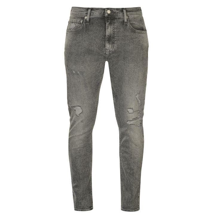 Slim Ripped Jeans - Tornedo Grey