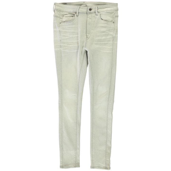 Raw Attacc Low Boyfriend Ladies Jeans - white painted