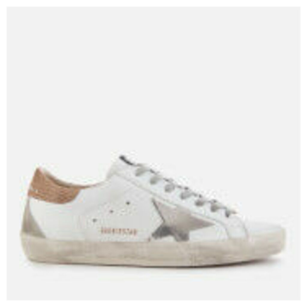 Men's Superstar Leather Trainers - White/Light Brown Lizard/Suede Star - UK 7