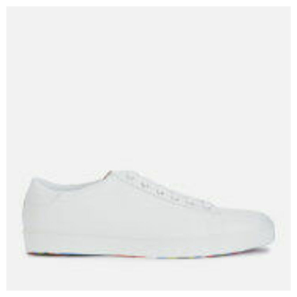 Men's Hassler Leather Cupsole Trainers - White/Multi Tongue - UK 11