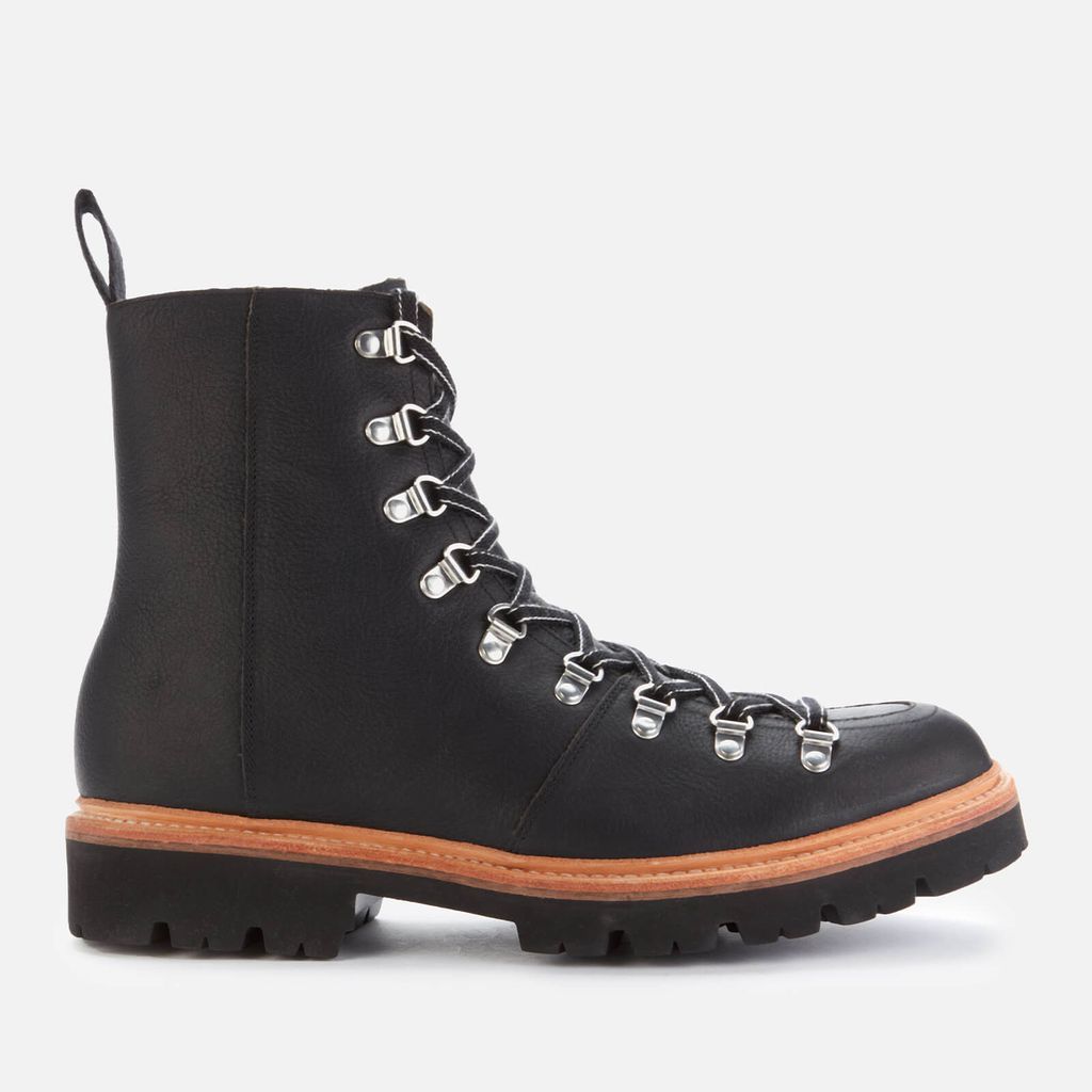 Men's Brady Leather Hiking Style Boots - Black - UK  11