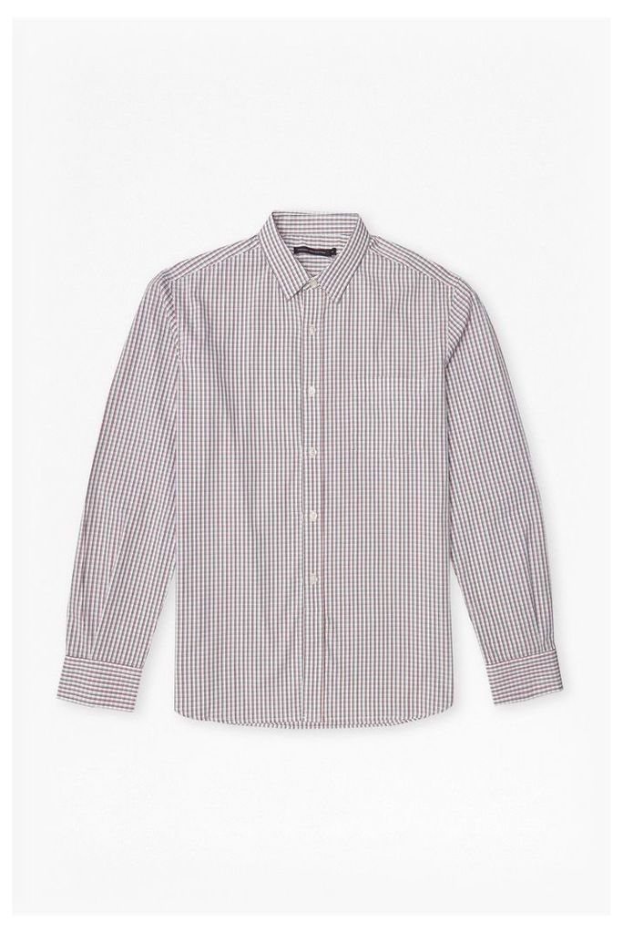 Checked Cotton Shirt - pink/blue/white