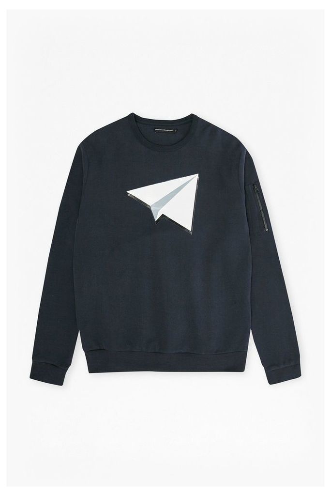 Paper Plane Jersey Sweatshirt - marine blue