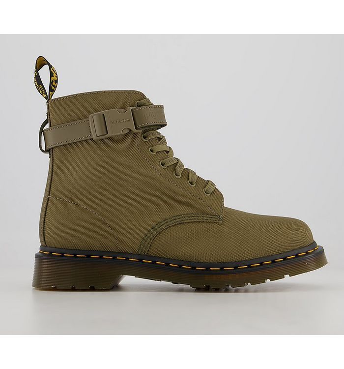 1460 Futura Boots Olive Etr 5050 Woven Mixed Material,Green