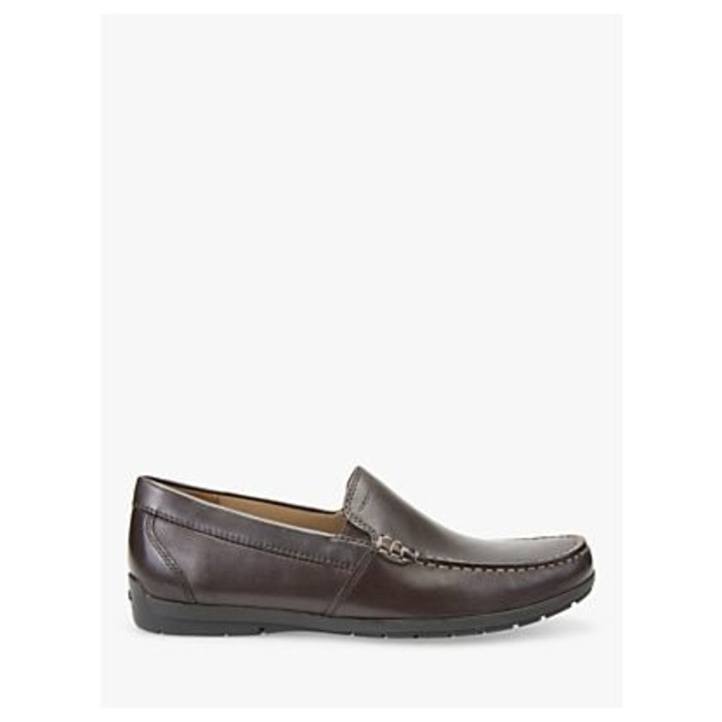 Geox Siron Leather Moccasins, Mid Brown