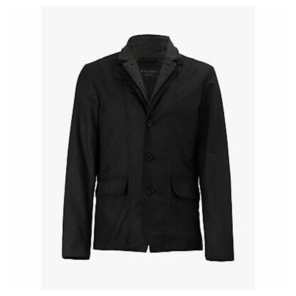 AllSaints Athol Double Layer Blazer Jacket, Black